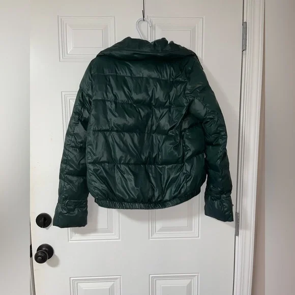LOFT Dark Green Puffer Coat - Picture 5 of 5